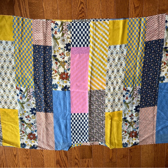 Tory Burch Floral Patchwork Short Caftan/Kaftan Cover-Up Cotton/Silk Beach M/L - Picture 9 of 10